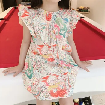 

Pre-sale 2020 Summer Girls dress Princess Party Petticoat Cherry Bp Brand Girl Cotton Print Clothing