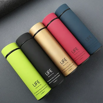 

400/500ML Thermos Tea Mug With Strainer Vacuum Flask With Filter Stainless Steel Thermal Cup Coffee Mug Water Bottle Office