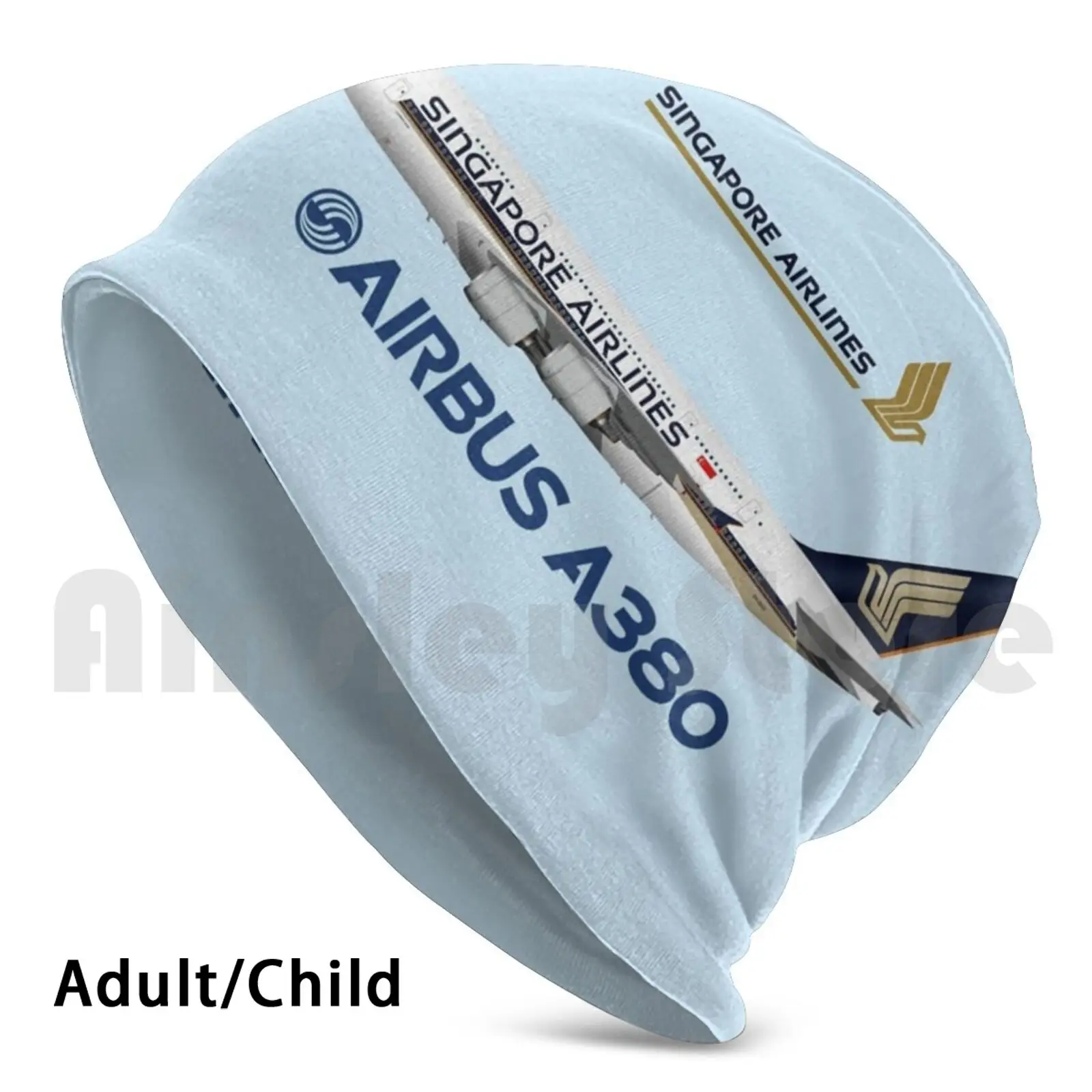 

Illustration Of Singapore Airbus A380-Blue Version Beanies Knit Hat Airbus A380 Airbus A380 A380 Airbus Singapore