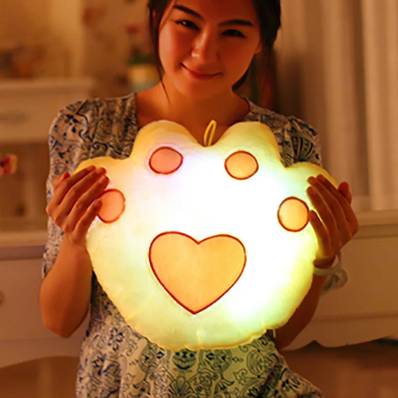 Светящаяся в форме звезды Детская Подушка плюшевая подсвеченная подушка в форме сердца декоративная подушка Смайлик Подушка