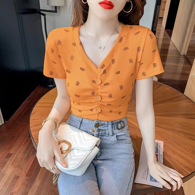 Черная футболка женская одежда фуксия 2019 модная Хлопковая | Женская