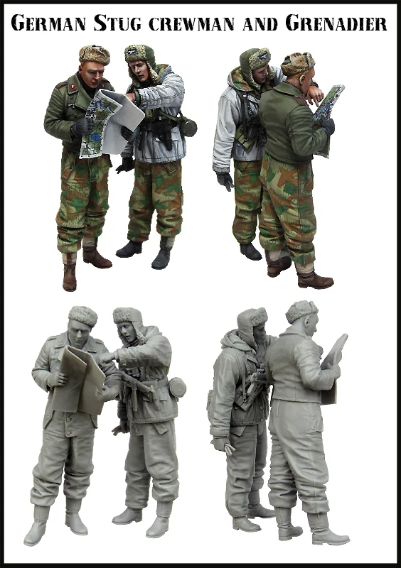 [Модель tusk] 1/35 масштаб разобранные фигурки из смолы наборы моделей (2 фигурки) T158 |