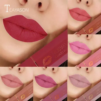 

TEAYASON Matte Matte Long-lasting Non-stick Cup Lipstick Rose Bean Color Grapefruit Red Heart-shaped Hexagonal Lipstick TSLM1