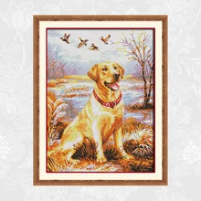 Labrador Retriever Patronen Gedrukt Stof 14ct 11ct Borduurpakketten Diy Handgemaakte Ambachten Beginner Borduren Handwerken Sets