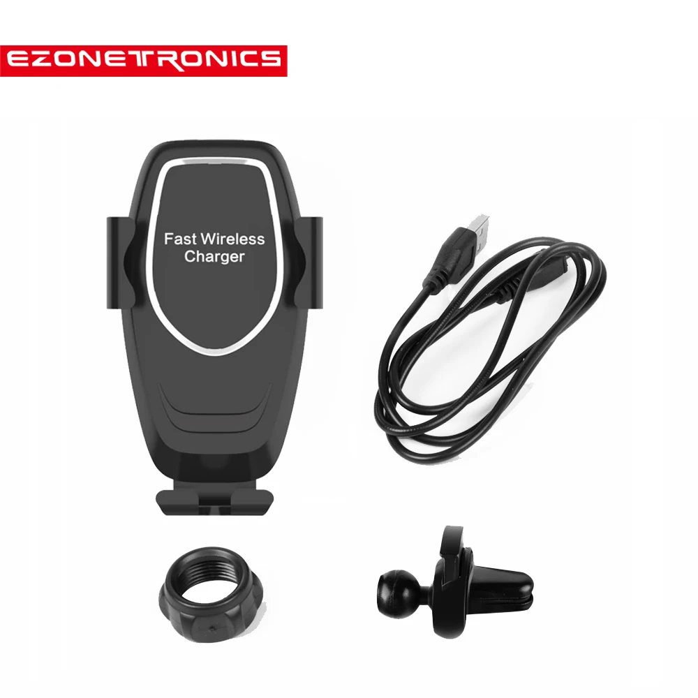 

10W Wireless Fast Charger Car Mount Holder Stand For iPhone XS Max Samsung S9 For Xiaomi MIX 2S Huawei Mate 20 Pro Mate USB