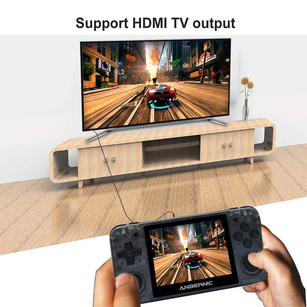 ANBERNIC RG350P Game Console 3.5 IPS Screen 2500 Retro Games PS1 HDMI-compatible Mini Pocket Handheld Game Player Boy Xmas Gift