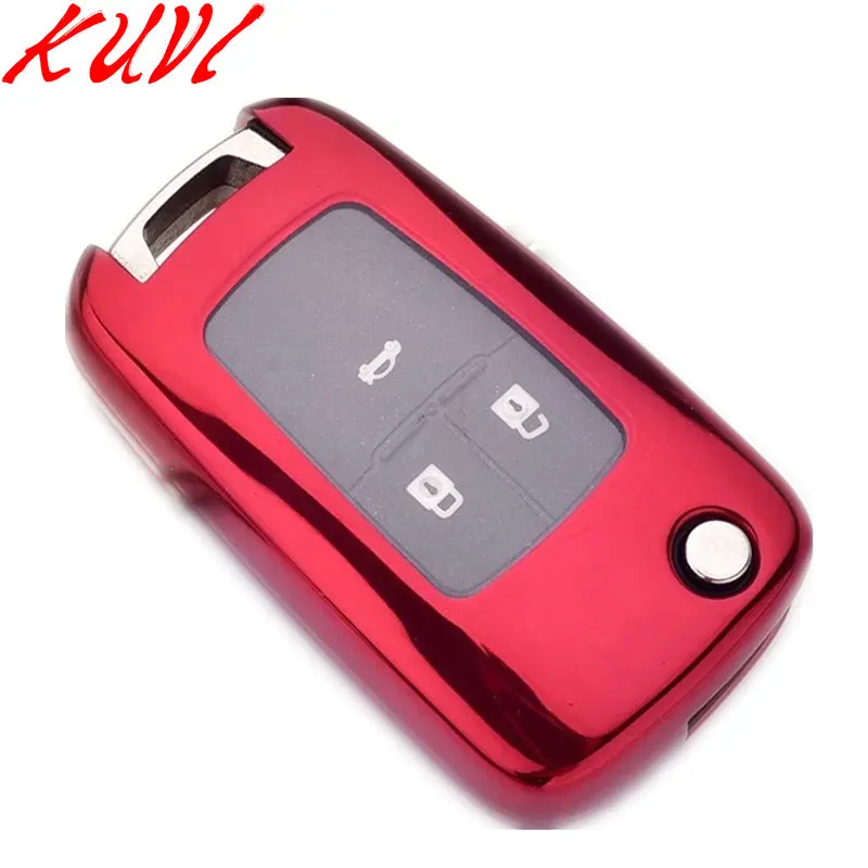 red Авто-Стайлинг ТПУ чехол для ключей для Chevrolet для Cruze Aveo Trax Защитные чехлы для сидений, сшитые специально для Opel Astra Corsa Meriva Zafira Antara J Mokka Insignia - Название цвета: red