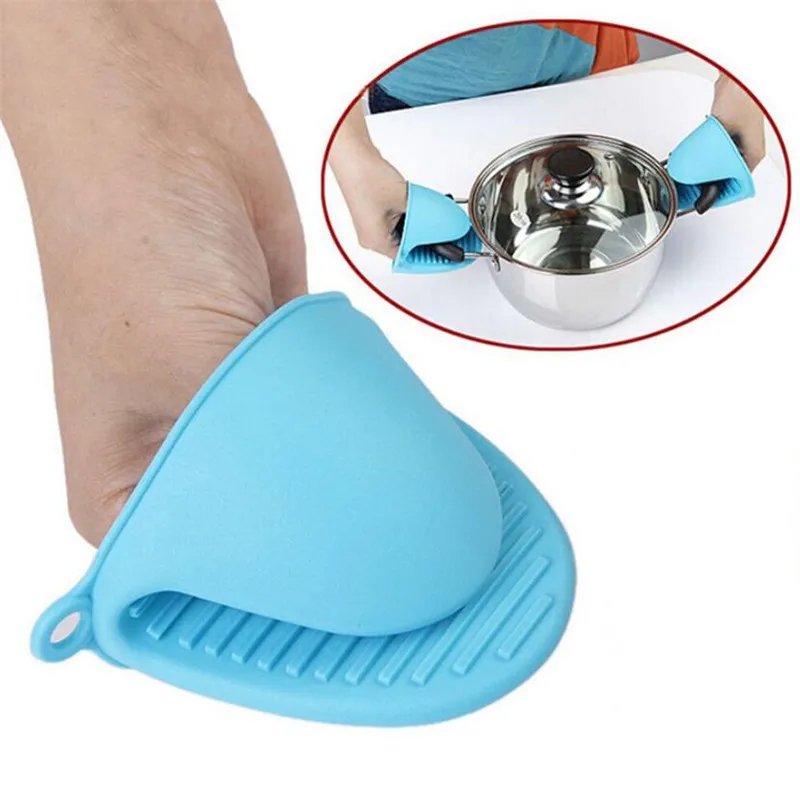 1Pc Thicken Silicone Baking Oven Mitts Microwave Oven Glove Insulation Non Stick Anti-slip Grips Bowl Pot Clips Kitchen Gadgets silicone oven mitts silicone oven gloves silicone oven protector