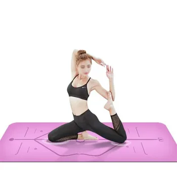 

Non-slip TPE Yoga Mats for Fitness Body Building with Position LIne Pilates Gym Home Exercise Sport Yoga Pads Tasteless Yoga Mat