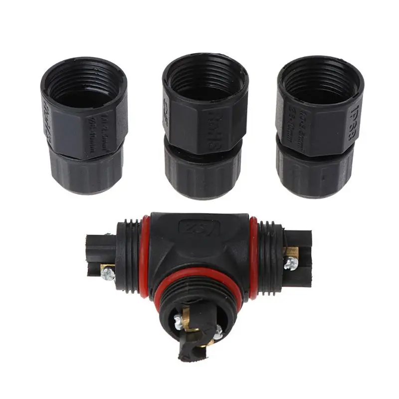 

Waterproof Outdoor External Junction Box Cable Connector 2 Pin 3 Pin 8mm-10mm T Shape