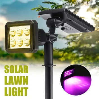 

Solar Powered 6 LED Lamp Adjustable Solar Spotlight In-Ground IP65 Waterproof Landscape Wall Light Outdoor Lighting