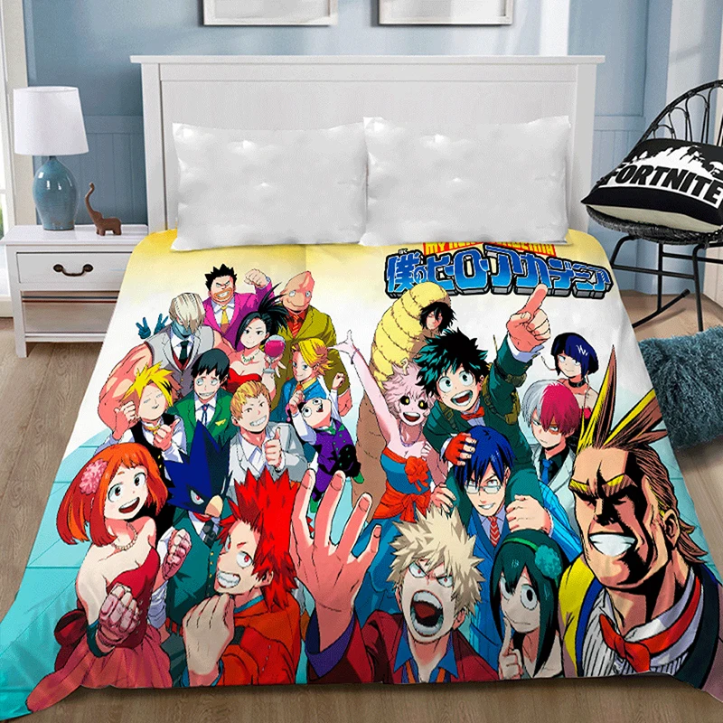 Простыня с принтом My Hero Academy, покрывало с героями мультфильмов, Vegeta, детская комната, простыня, постельное белье(без пододеяльника, наволочки