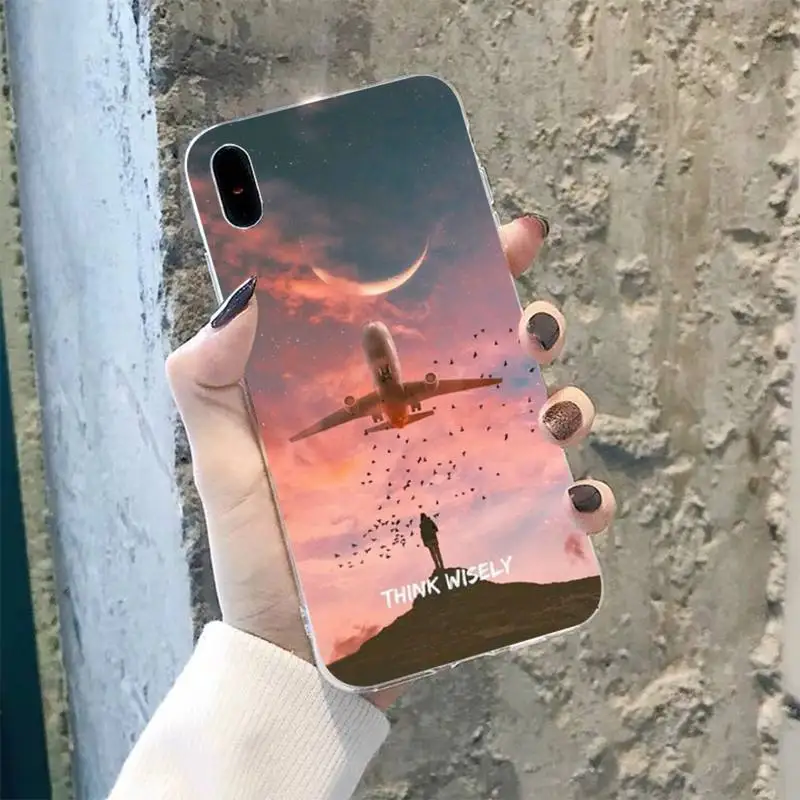 TOPLBPCS самолета fly путешествия in the Sky кейс для телефона чехол iPhone 8 7 6 6S Plus X 5S SE 2020 XR 11