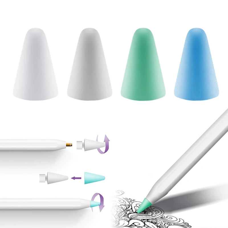 8 шт. силиконовый защитный чехол для Apple Pencil 1nd/2nd нескользящий немой Износостойкий чехол для Apple Pencil для Apple Tablet