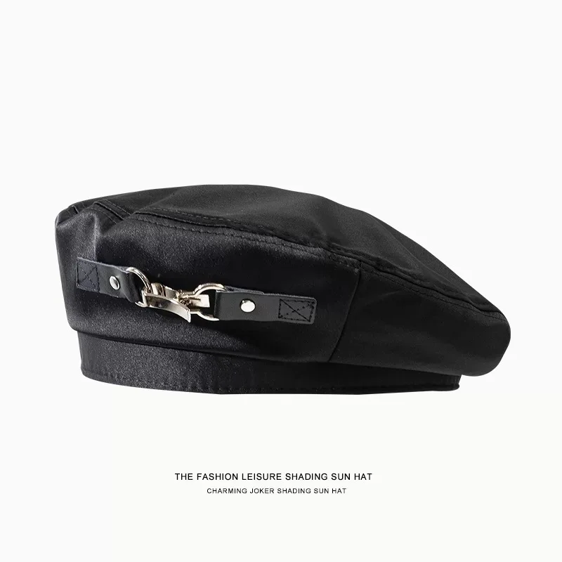 Autumn Winter Berets Hats For Men Women Female Luxury Cotton Beret Hat Painter Cap Outdoor Travel PU Leather Beret Caps beret male