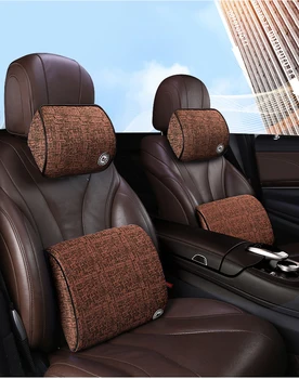 

Car memory cotton headrest neck pillow waist pillow Sew Car For Volkswagen VW Touareg 2011 2012 2013 2014 2015 2016 2017