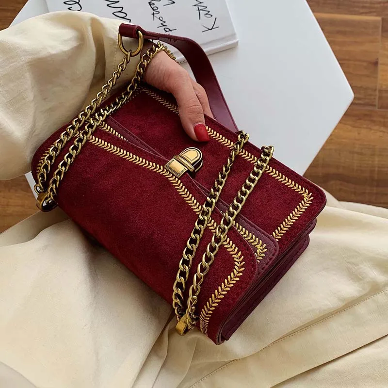  Scrub Leather Crossbody Bags For Women 2020 Chain Shoulder Messenger Bag Lady Travel Luxury Handbag - 4000166210159