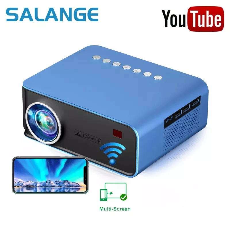 Salange T4 Max 87% OFF Portable Projector Philadelphia Mall Led Mini HD Home The Support 1080P