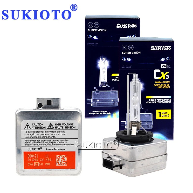 SUKIOTO 2PCS New OEM D1S D1R D3R D3S Xenon HID Lamps 55W 6000K 8000K 3000K 4300K 5000K Replacement Bulb For D1 D3 Car Headlight (2)