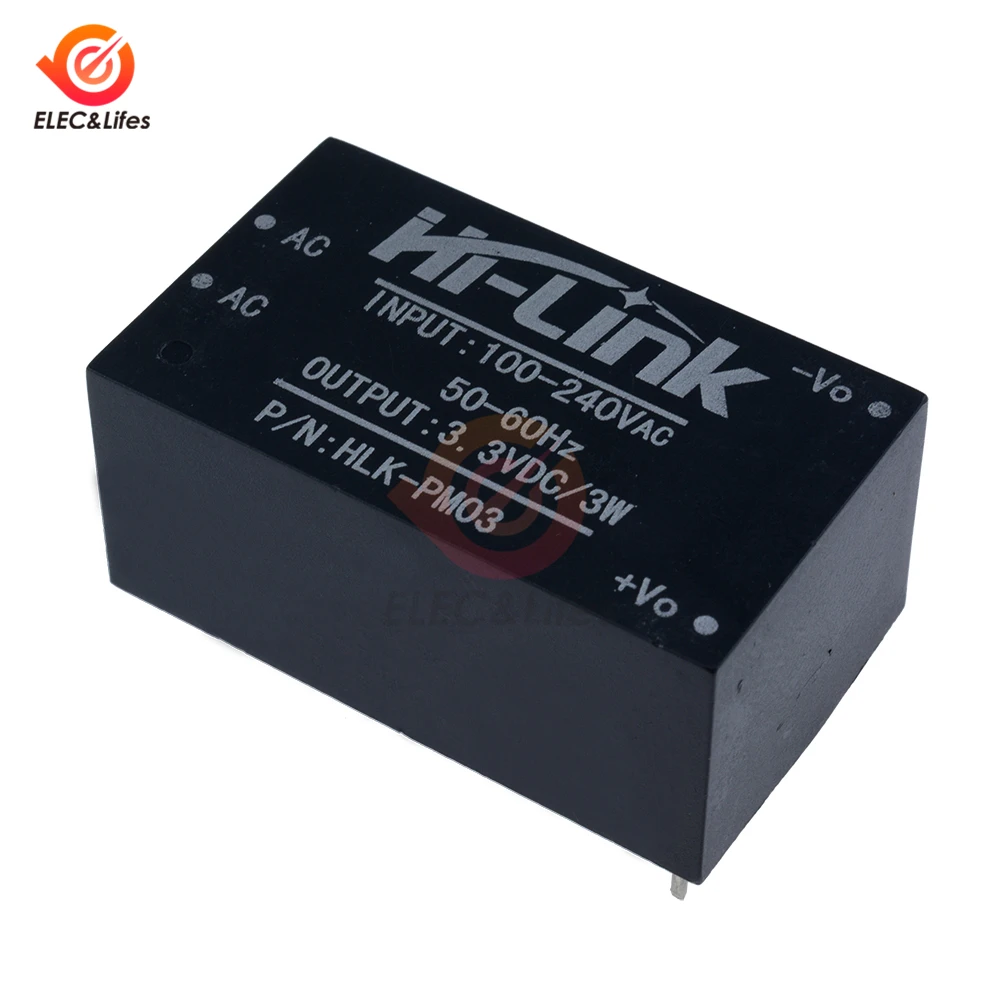 AC-DC 220V до 3,3 V 5V 12V Мини модуль источника питания с HLK-PM01 HLK-PM03 HLK-PM12 Шаг вниз переключатель, модуль источника питания с сертификацией UL/CE