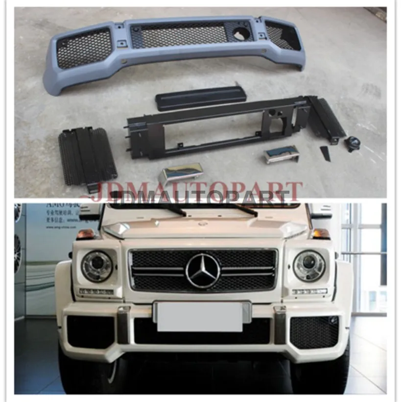 Подходит для G Class Wagon W463 G500 G350 G450 G500 G550 передний бампер ANG стиль PP материал