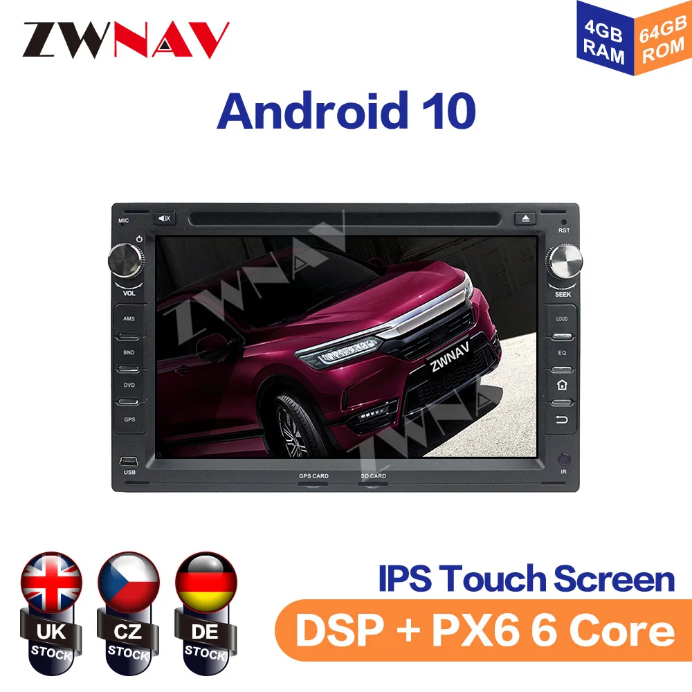 

Android 10 Octa Core Car DVD Player Multimedia Player GPS Navigation For VW Passat 1999-2005 Auto Radio Head Unit ISP Screen DSP