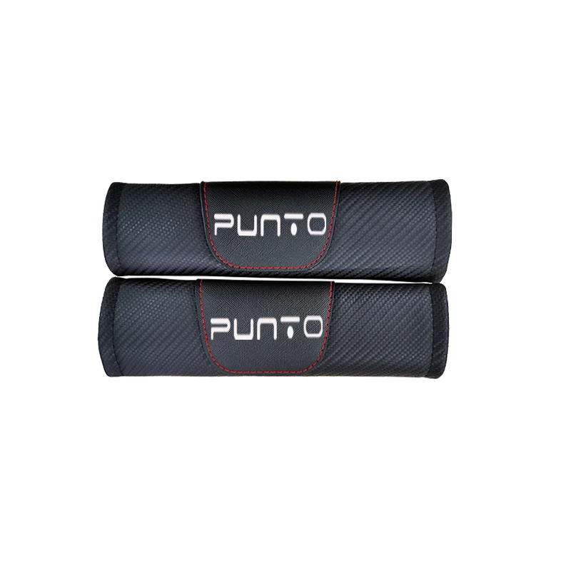 Для Fiat Punto 2 шт углеродное волокно кожаная накладка для ремня безопасности автомобиля Авто Ремень безопасности Наплечная накладка автомобиля Стайлинг автомобильные аксессуары