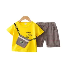 Toddler Girls Letter Tracksuits Summer Baby Fashion Clothes Children Boys Cotton T Shirt Shorts 2Pcs/sets Kids Infant Clothing