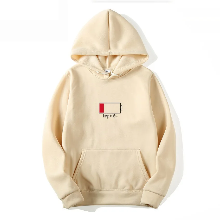 khaki Мужские толстовки Low Help Me 3D креативные толстовки с капюшоном модные уличные хип-хоп черные худи мужские размера плюс S-XXXL худи - Цвет: khaki