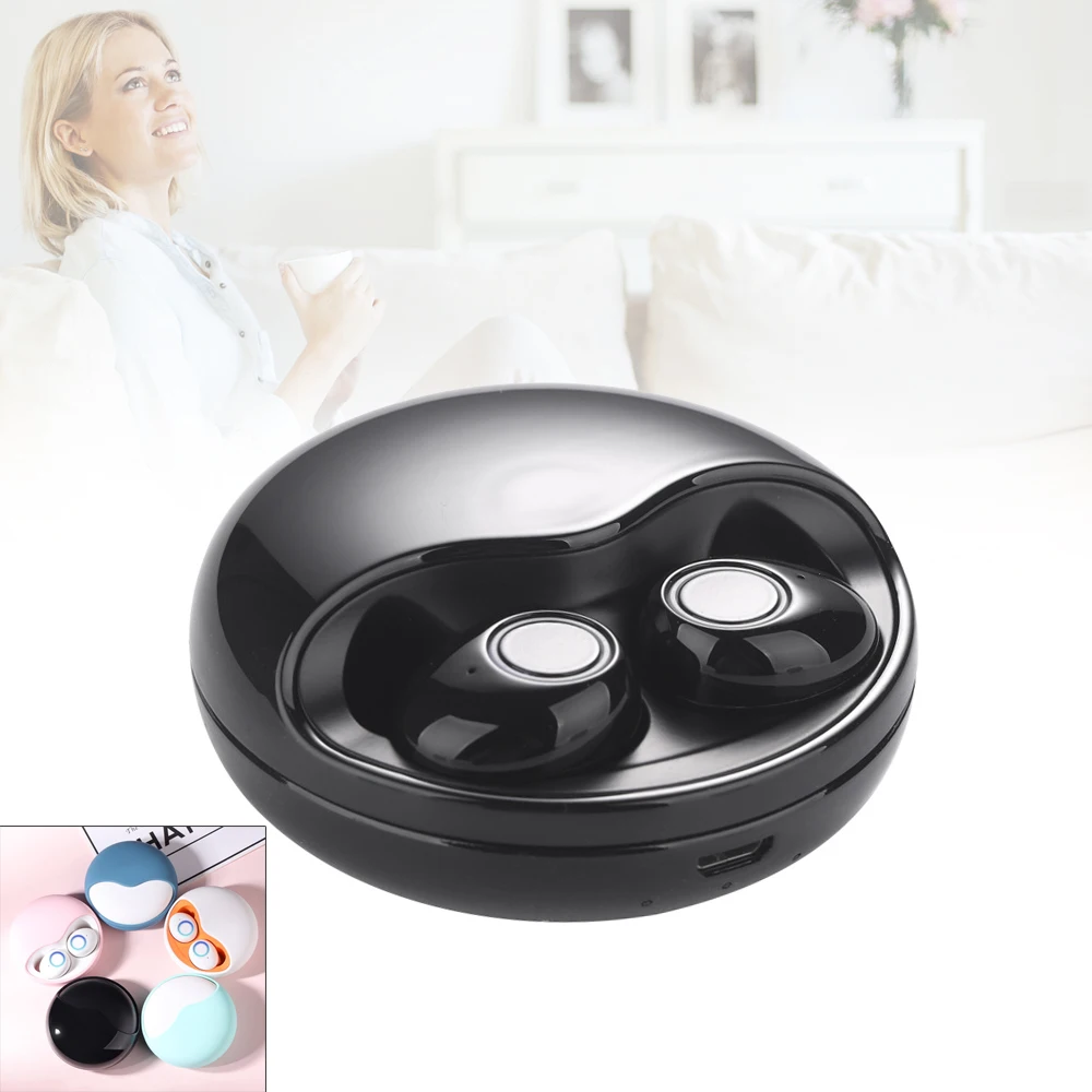 

K10 Bluetooth V5.0 EDR Earphone Mini Sports Headphones with Bilateral Stereo Sound /Automatic Matching for /Phone/Air pods