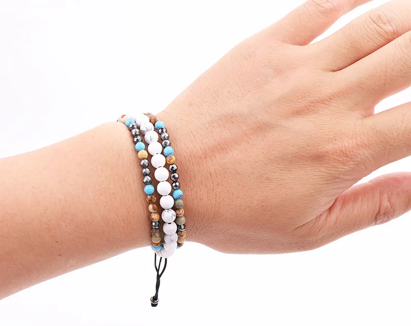 New Women Men Bracelet Natural Beads Multi Strands Macrame Friendship Wrap Bracelet Men Jewelry Gift - Image 6