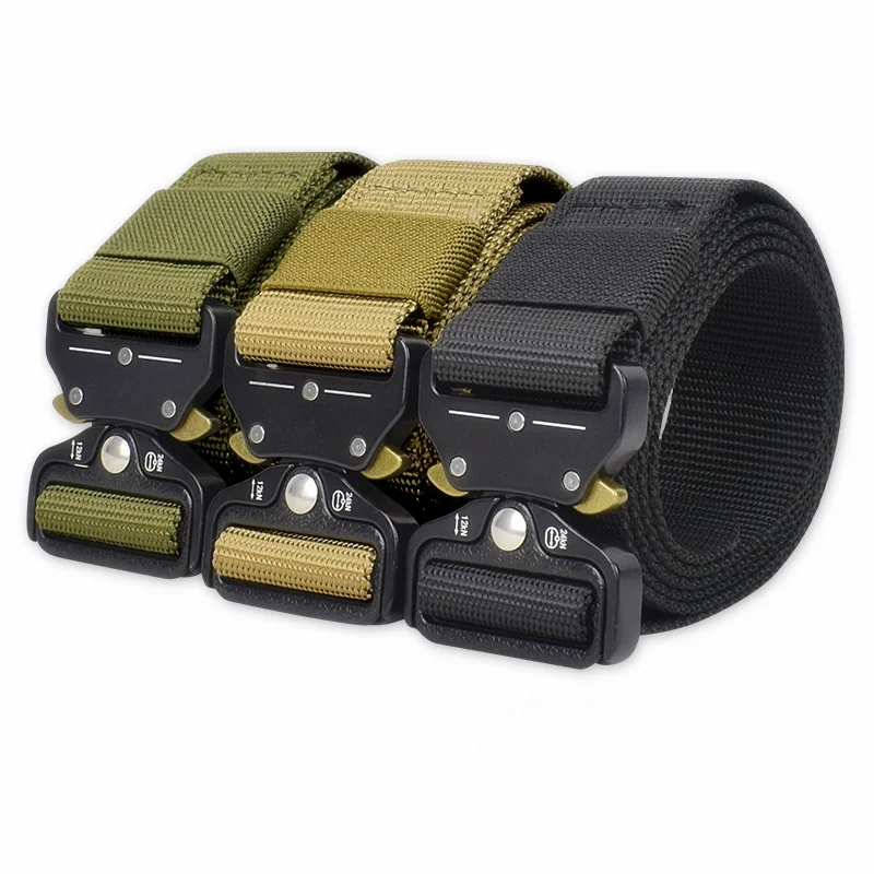 

3.8cm Tactical Belt Men Military Army Combat Waist Belts Utility Nylon Heavy Duty Waistband Hunting Airsoft Sports Waist Support