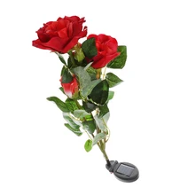 Светодиодный фонарь Пейзаж Открытый Декор путь искусственная Роза Кол водонепроницаемый двора патио вечерние цветок газон Солнечный питание