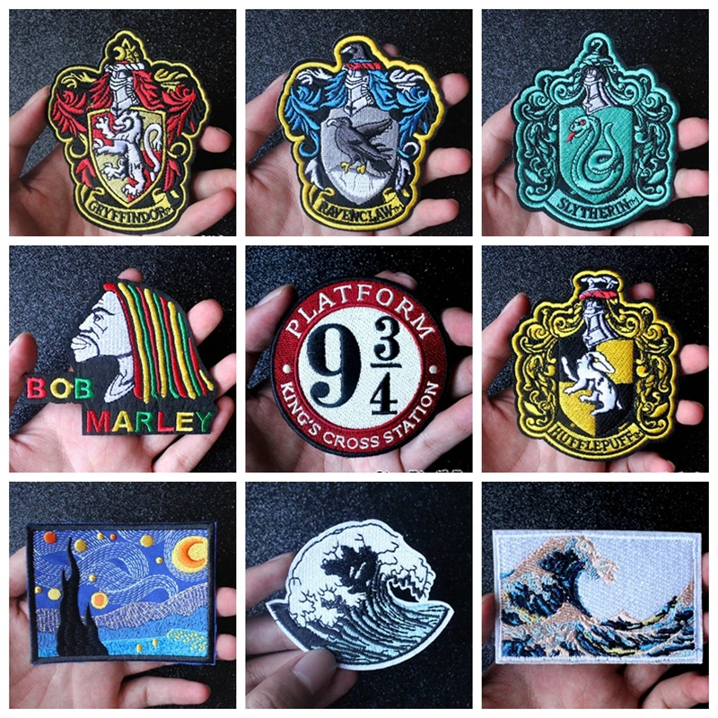 

Nicediy Van Gogh Patches Embroidered Patches For Clothing DIY Iron On Patch On Clothes Magic Movie Badge For Jeans Jacket Decor