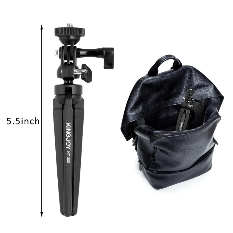 ABKT-Kingjoy Мини дорожный Настольный Штатив для Gopro смартфона, Kt-30S Портативная Алюминиевая Подставка для Canon Nikon sony Dslr Digital