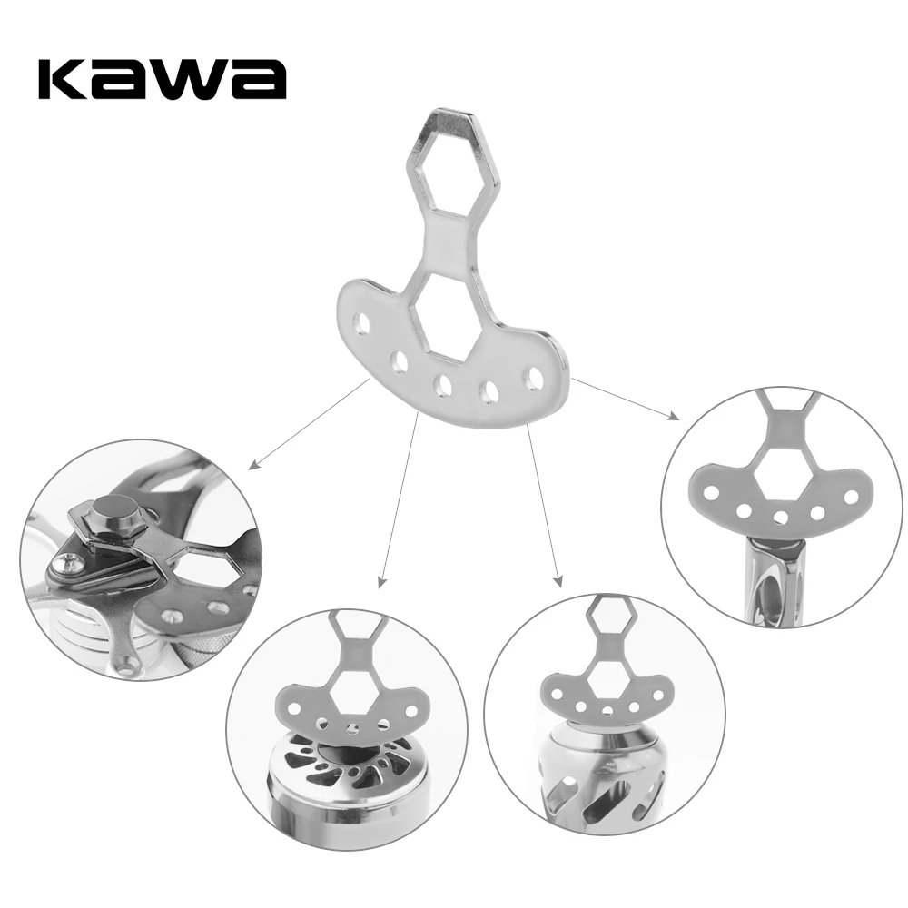 Kawa1pc Fishing Reel Tool Portable Fishing Reel Handle M7/M8 Screw Remove Tool Handle Knob Caps Open Tool Fishing Reel Accessory