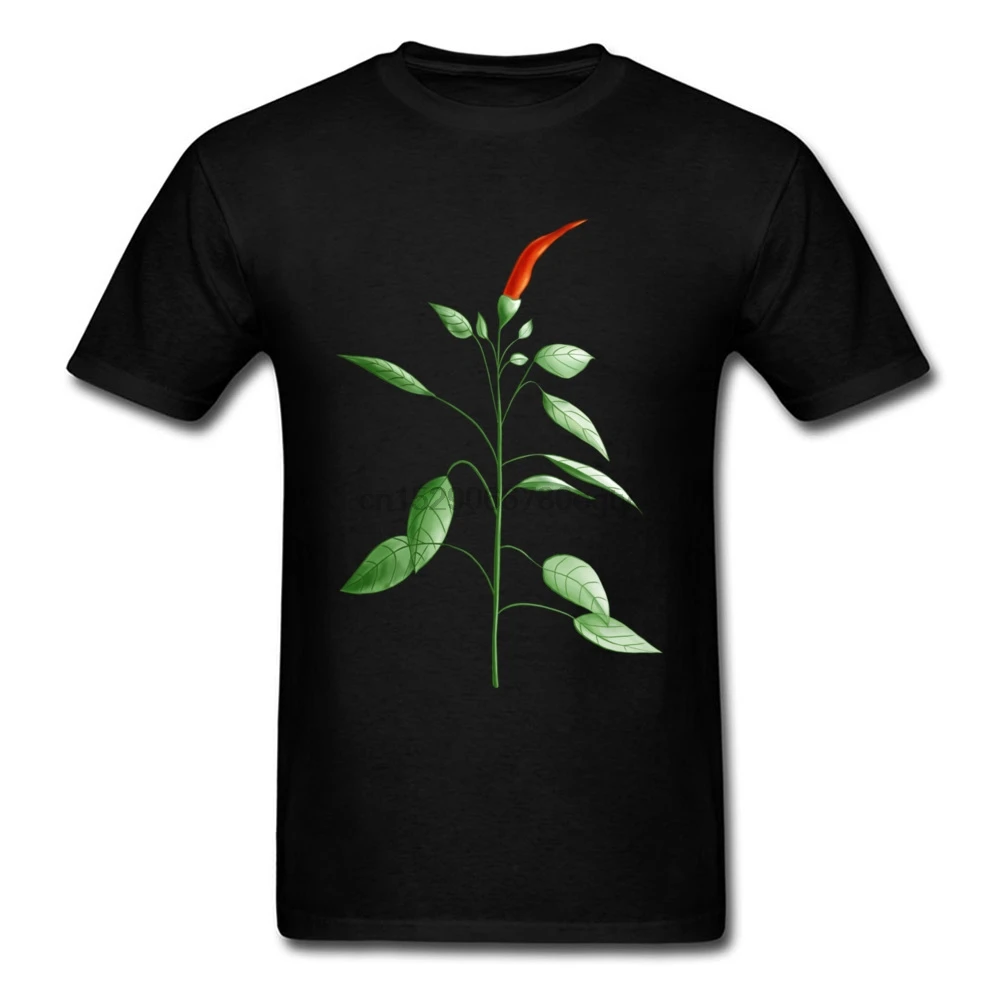 Pimiento De Chile Estilo Kawaii Picante Chile Camiseta Hombre Estampado Espalda