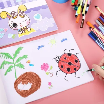 

Painting Marker Paper Hand Painted Student Drawing Papers Stationery Thick Cardboard Art Blank Sketch Picture Book Kids Supplies