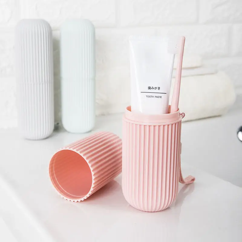 Toothbrush Home Creative Cup Travel Portable Toothbrush Bucket Simple Modern Mouthwash Cup Cover with Covered Toothbrush Box