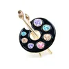 CINDY XIANG Draw Palette Brooch Creative Rhinestone Pins And Brooches Women And Men Pin 2 Colors Available Suit Accessories ► Photo 3/6