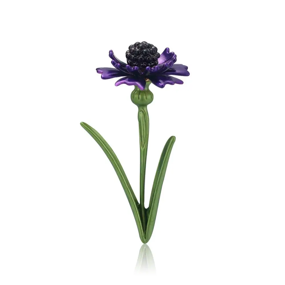 Broszka Esmalte Broches Rosa Azul Cornflower Margarida flor аксессуары Mujer Броши для женщин Pines Metalicos Para Ropa |
