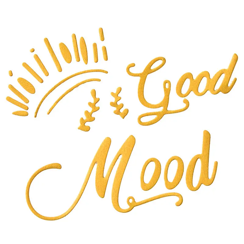 

Naifumodo Good Mood Letter Dies Metal Cutting Dies New for Craft Dies Scrapbooking Album Embossing Stencil Die Cut Decoration