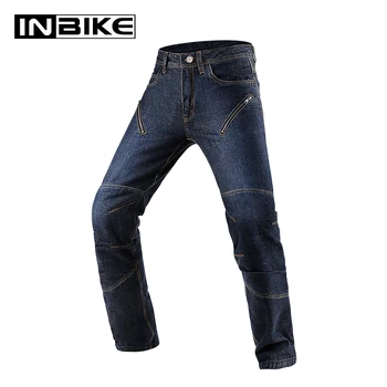 Men’s Motorbike Jeans Trousers Knee Pads Pants