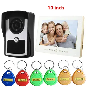 

RIFD Visual Intercom 7'' TFT LCD Wired Video Door Phone System Indoor Monitor 700 TVL Outdoor IR Camera Support Unlock