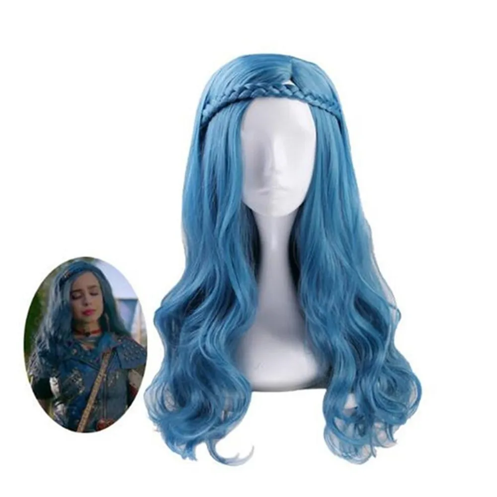 evie wig Костюмы на Хэллоуин для девочек, для детей, Женский нарядный костюм для вечеринки, evie Descends, 3 мальные костюмы для косплейный фантазийный костюм, Розовые Костюмы Одри - Цвет: evie wig