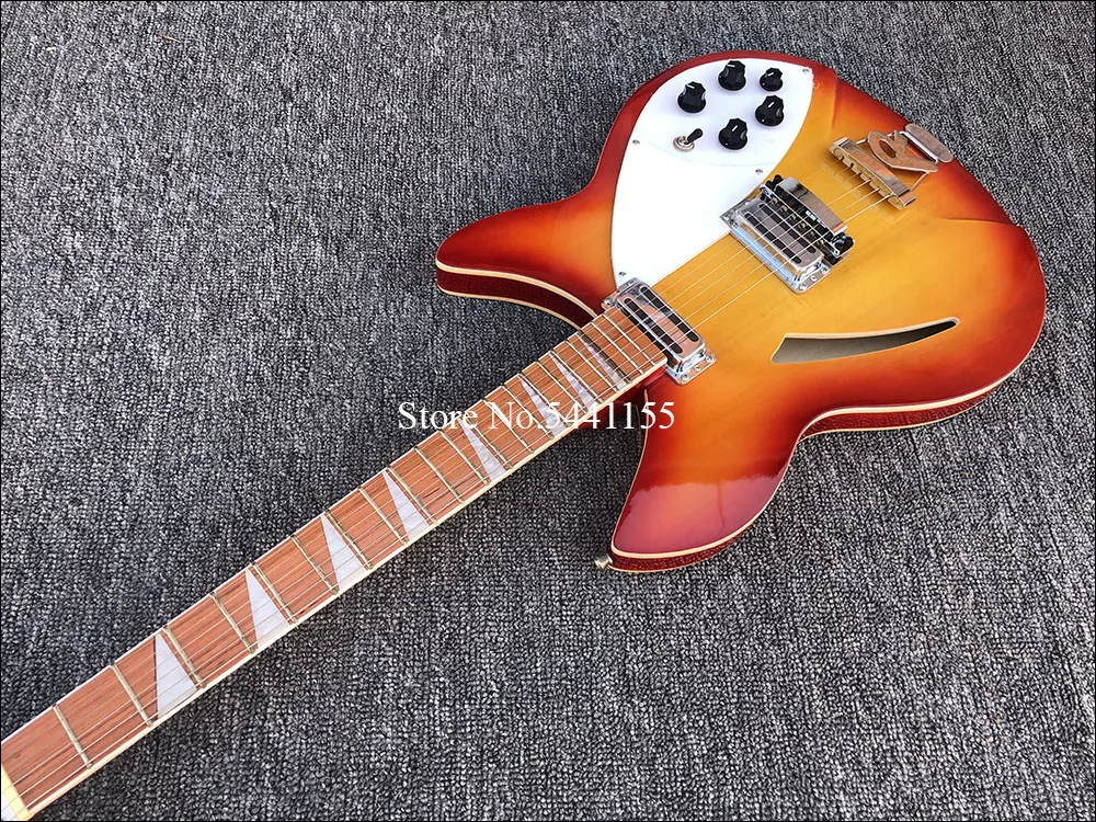 Высокое качество 6 струнная электрогитара, Ricken Sunset burst электрогитара с R хвостовой частью