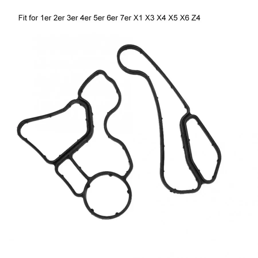 2pcs Oil Filter Housing Gasket Cooler Seal Set 11 42 8 637 820 Fit for 1er 2er 3er 4er 5er 6er Gas Fuel Gasoline Oil Filter