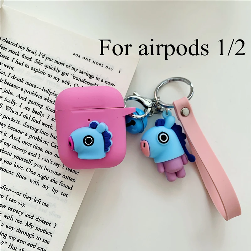Милый мультяшный Мягкий силиконовый чехол для Apple Airpods 2 3 Чехол беспроводные Bluetooth игрушечные наушники история для airpods Pro Чехол - Цвет: For airpods 1 2