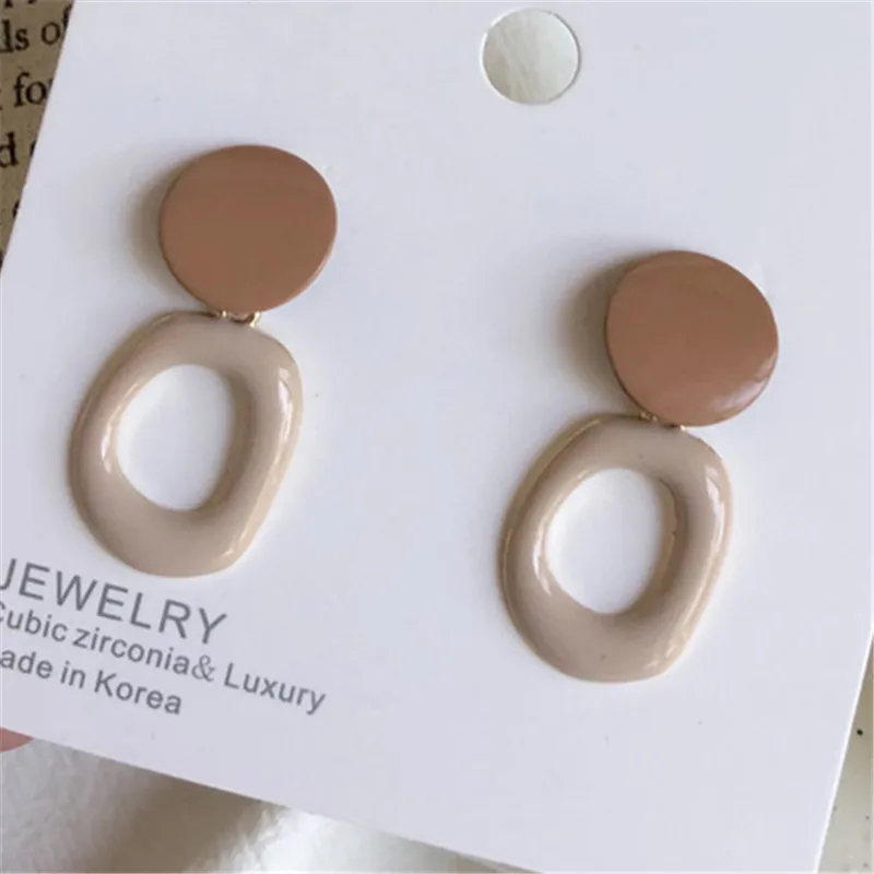 

Fashion, and the wind candy color summer earrings temperament girl heart eardrop contracted joker earrings