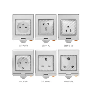 

Sonoff S55 Wi-Fi Smart Waterproof Socket Home Smart Phone Remote Control Socket Waterproof Smart Socket